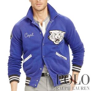 新品タグ付【肉厚スエットx裏起毛】POLO ラルフローレン 本物を知る大人にオススメするスタジャン◎RALPH TIGER チェーンステッチxフェルト