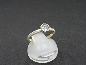 【STAR JEWELRY】スタージュエリー　カラーストーン　ブルー系　リング　K10 