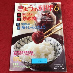 S6i-100 NHK きょうの料理 1993年6月号 油ひかえめ炒め物 平成5年6月1日 発行 日本放送出版協会 雑誌 料理 レシピ 梅干し 和食 らっきょう