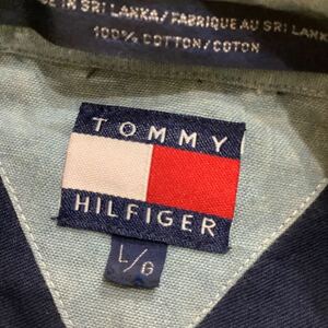 H83.トミーフィルフィガー長袖シャツ古着アメカジUSAアメリカフリー＆イージーラルフローレンギャップジェイクルーTOMMY HILFIGER