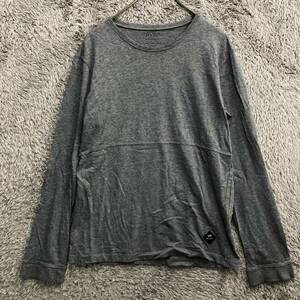 RVCA ルーカ 長袖Tシャツ ロンT ロングスリーブカットソー バックプリント サイズXS グレー 灰 トップス 最落なし (B24)