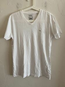 【送料無料】中古 DIESEL ディーゼル Tシャツ Vネック ホワイト サイズXS