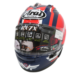 【1円】【美品】ARAI アライ ヘルメット RX-7X マーベリックGP5 レッド系 57-58 [240101184655]