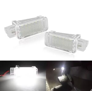 激白光 ! 交換式 ! LED フットランプ ルームランプ アウディ S4 セダン アバント ベースグレード B5 系