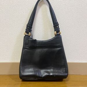 【中古】Kitamura キタムラ レザー ハンドバッグ ブラック