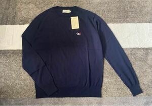 新品☆MAISON KITSUNE(メゾンキツネ)トリコロールワンポイントニットセーター☆