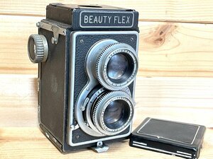 ■ BEAUTY FLEX ビューティーフレックス 二眼レフ カメラ 1:3.5 f=8.0cm 2眼カメラ 動作未確認 アンティーク レトロ ★