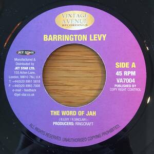 Barrington Levy - Linval Thompson / The Word Of Jah - Feed The Children　[Vintage Avenue Recordings - VA7004]