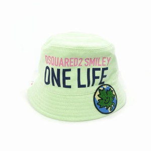 未使用品 ディースクエアード DSQUARED2 One Life Planet Bucket Hat ワン ライフ プラネット バケット ハット 帽子 M グリーン S82HA0031