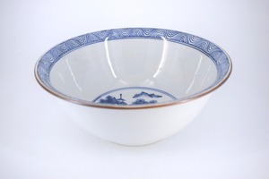 茶道具 菓子器 染付 山水絵 鉢 高島 春洸 作 茶道 23-2002