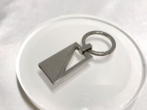 ■【YS-1】 クリスチャン ディオール オム ■ プレート キーホルダー キーリング ■ シルバー系 全長6cm ■ イタリア製 【同梱可能商品】D