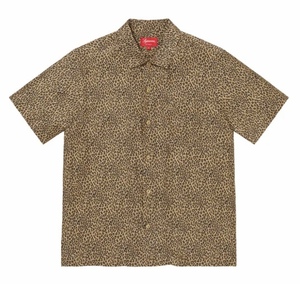 【新品】Supreme Leopard Silk S/S Shirt COLOR/STYLE：Tan SIZE：Large