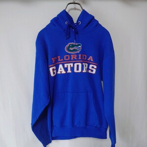 USA輸入古着 Hanes GATORS スウェット パーカー フーディー 長袖 Sサイズ メンズ ブルー 青色 FLORIDA GATORS