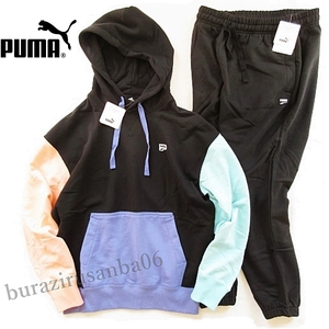 メンズ L ゆるめ◆未使用 定価15,950円 PUMA プーマ DOWNTOWNコレクション 上下セット スウェット パーカー スウェットパンツ セットアップ