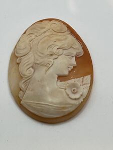 シェルカメオ　shell cameo 15.9g 79.5ct 作家不明　60×44.8×8.4mm 貴婦人