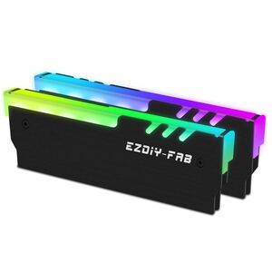 ＊EZDIY-FAB A-RGB RAM 5V 冷却メモリ ヒートシンク アドレス可能 RGB LED 機能付き (デスクトップ オーバークロック PC メモリ)２個セット