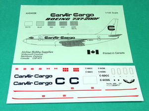 D AHSデカール 1/144 4038 CanAir Cargo ボーイング B737-200F