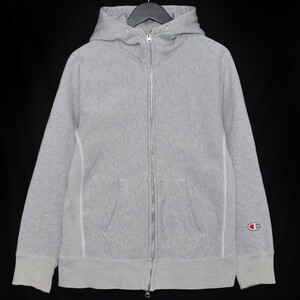 CHAMPION リバースウェーブウインドストッパースウェットジップアップパーカー L グレー C8-A132 チャンピオン REVERSE WEAVE WINDSTOPPER