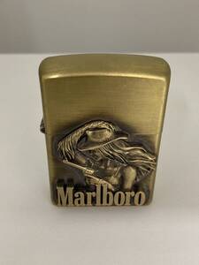 レア　Zippo　ジッポー　マルボロ Marlboro ロデオ カウガール　ライター　真鍮製 着火未確認　アンティーク　レトロ　コレクション