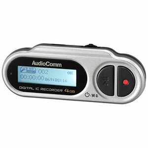 【中古】オーム電機 AudioComm ミニICレコーダー 4GB ICR-U114N 09-3012 OHM