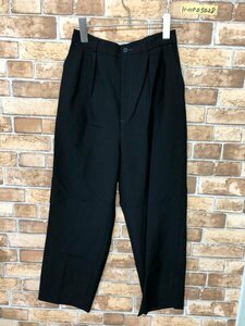 J.PRESS ジェイプレス メンズ ウール ツータック スーツパンツ 7 黒 ウール