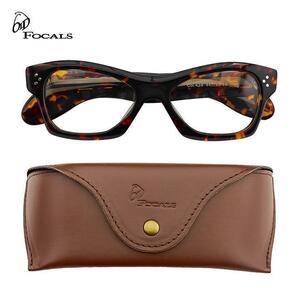 新品 度付きレンズ無料 ヴィンテージ OLD FOCALS オールドフォーカルズ Rocker スクエア USA ブラウンデミ tortoiseshell