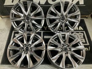 ◆傷無し美品!! マツダ CX-8 純正 19×7J+45 114.3/5H ホイール4本SET!! シルバー CX-5 CX-30 MAZDA6 MAZDA3 アクセラ アテンザ他