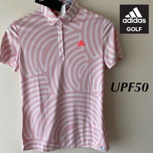 XLサイズ　新品定価9889円　adidas golf アディダス　ゴルフ　レディース ゴルフ 半袖シャツ　半袖ポロシャツ　カワイイ　UVカット　速乾　