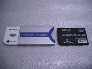 SONY メモリースティック PRODuo 2GB＋アダプター