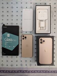 【1円～美品】iPhone11 64GB SoftBank版SIMフリー ゴールド 箱付付属品付