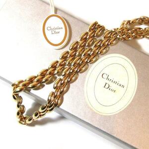 Christian Dior Vintage Gold Tone Design Necklace ディオール クリスチャンディオール ネックレス ゴールド デザインネックレス