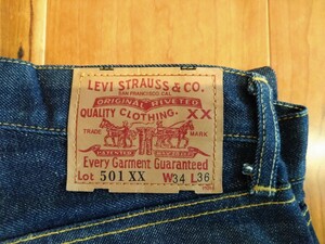 97年製　リーバイス　501XX　リジット未洗　バレンシア　W34　検索　Levi　 USA製　アメリカ　ヴィンテージ　506XX 米国製　555刻印