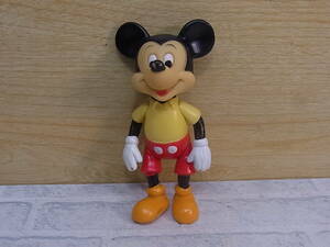 ◎M/191●ディズニー DISNEY☆ミッキーマウス☆ソフビ人形☆レトロ 香港製☆中古品