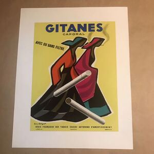 フランスヴィンテージポスター　　ギー・ジョルジュ　ジターヌ　GITANES