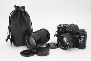 【訳あり品】 コニカ Konica ACOM-1 ブラック Hexanon AR 135mm F3.2 50mm F1.7 ボディレンズセット v1960