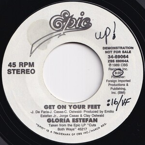 Gloria Estefan Get On Your Feet / Get On Your Feet Epic US 34-69064 209052 ROCK POP ロック ポップ レコード 7インチ 45