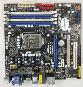 【中古パーツ】BIOS確認のみ、ASROCK H55M PRO マザーボード　ＩＯパネル LGA1156 ■MB4195