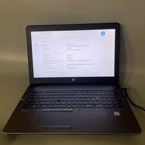 JXJK5483 HP Zbook15 G3 /Xeon E3-1505M v5 2.80Ghz/メモリ:16G/HDD:無し/BIOS確認