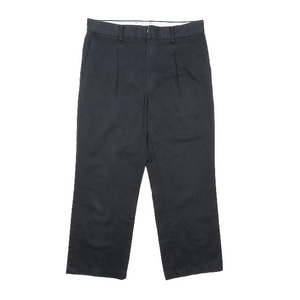 ディッキーズ Dickies ×ワコマリア WACKO MARIA PLEATED TROUSERS プリーツ トラウザーパンツ ワイド ジップフライ ボトムス 黒 ブラック