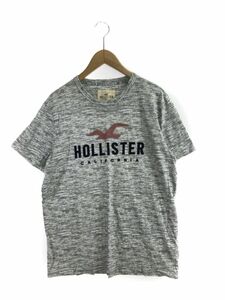 Hollister ホリスター ロゴワッペン Tシャツ sizeL/グレー ■◆ ☆ eac9 レディース