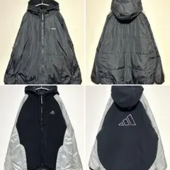 90s adidas アディダス リバーシブル フリース ナイロン ジャケット