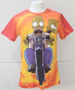 送料込み！【XLサイズ】シンプソンズ　Tシャツ　SIMPSONS　バイク　ホーマー　バート　マージ　リサ　マギー　ファンスマ