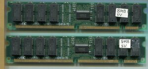 【NEC】8MB-168pin-5V駆動-Unbuffered-Diferential DIMM (２枚組、JUNK） 