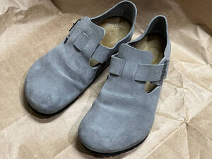 ★定価 ¥23,100-★ ビルケンシュトック ロンドン 28.0cm 43 ホエールグレイ スエードレザー ポルトガル製 BIRKENSTOCK LONDON