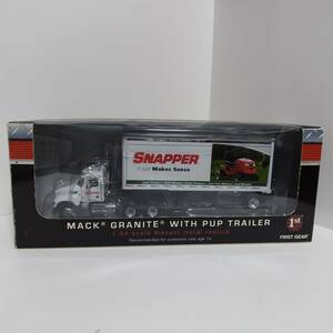 レア 1/64 Mack GRANITE DayCab Pup Trailer FIRST GEAR 69-0187 マック グラナイト Snapper ファーストギア