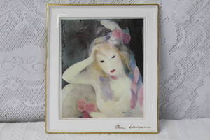 【1227B】Marie Laurencin マリーローランサン サイン入り 陶板画 陶器 壁掛け 置物 インテリア 絵画 リトグラフ YAMAKA ヤマカ 石版画