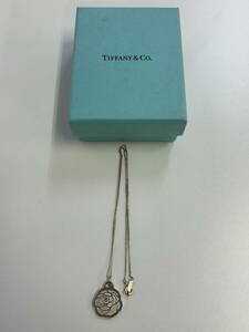 【5】ネックレス　ペンダント　アクセサリー　ティファニー　TIFFANY 　シルバー　薔薇トップ　GO WOMEN 2017　レディース　中古　箱付き