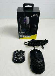 100 Xtrfy エクストリファイ M42 RGB ゲーミングマウス 両手用 ブラック