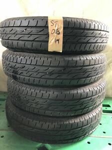 ★★【送料無料】★★バリ溝8~9分山 145/80R13 ブリジストン ネクストリーエコピア (2022年)★★ モコ,ワゴンR,MRワゴン等★4本セット