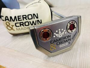 9r11-1 必見! Titleist CAMERON & CROWN GOLO 5 SCOTTY CAMERON パター カバー 付き 中古品 現状品